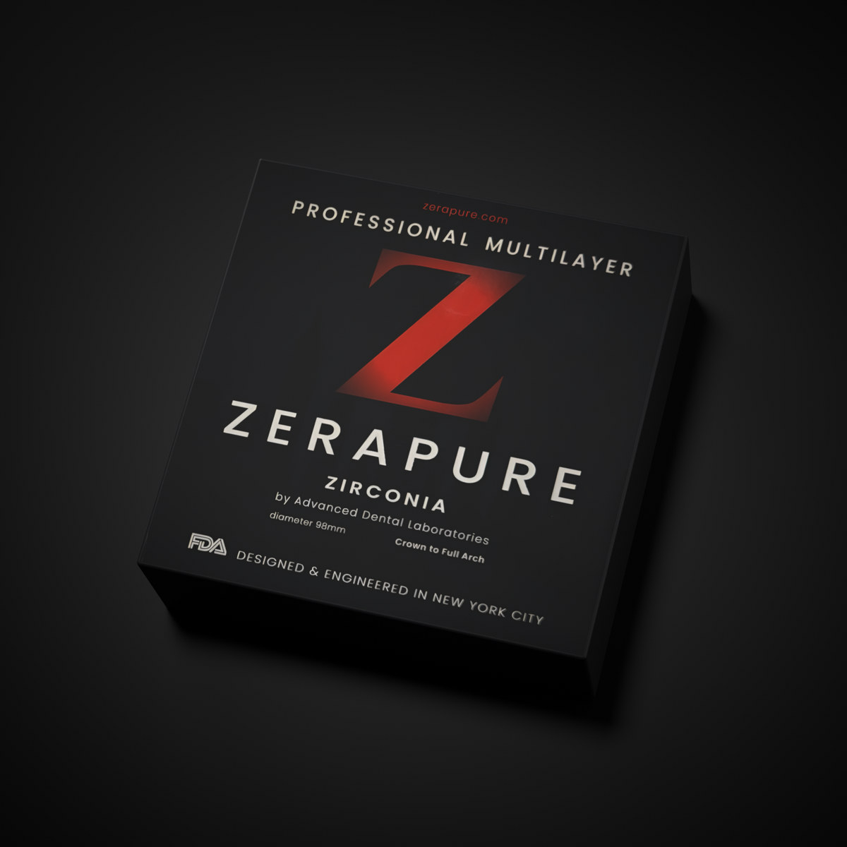 Zerapure&trade; Professional Multilayer Zirconia box, 98mm discs
